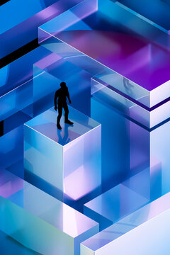 3D crystal platform solitude