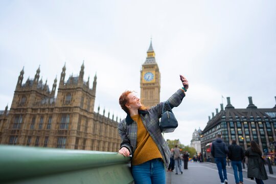 Selfie on Westminster Bridge in London
