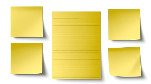 Awesome photo of yellow sticky notes and lined notepad.