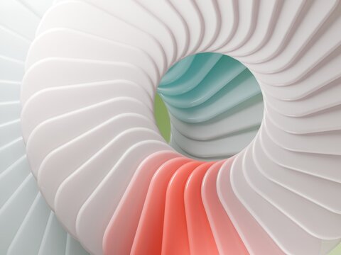 Spiral Design With Colored Layers in a Circular Pattern