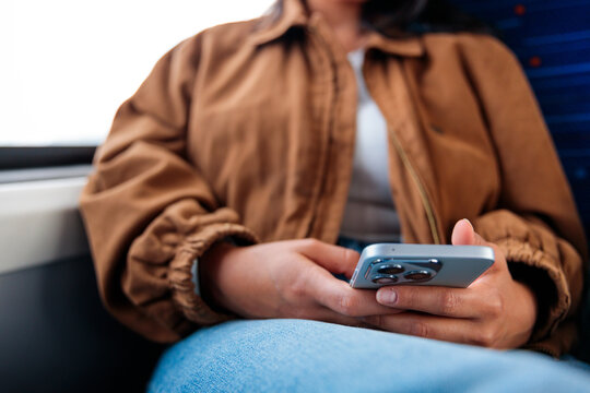 Close up of smartphone in hands