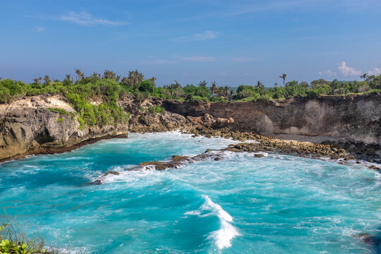 Turquoise Water in Rocky Tropical Cove