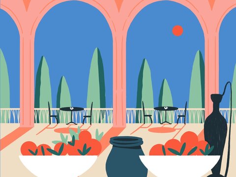 Mediterranean Greek Terrace 