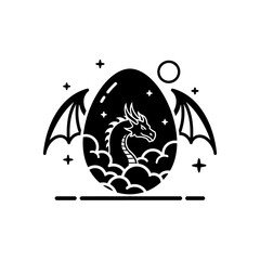 Mythical Dragon Egg Hatching Icon Vector Art © M FAIZAL