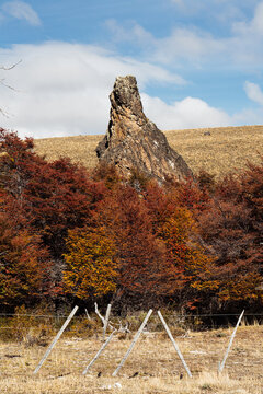 Pointy rock formation in Patagonia