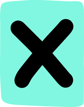 Cut out multiplication cross symbol isolated clipart, numeral, math icon, mathematical, arithmetic, countdown, science, and modern digital design.