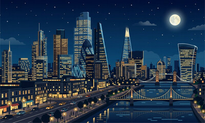 Obraz premium city at night