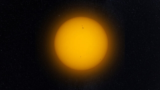 Solar Surface with Sunspots