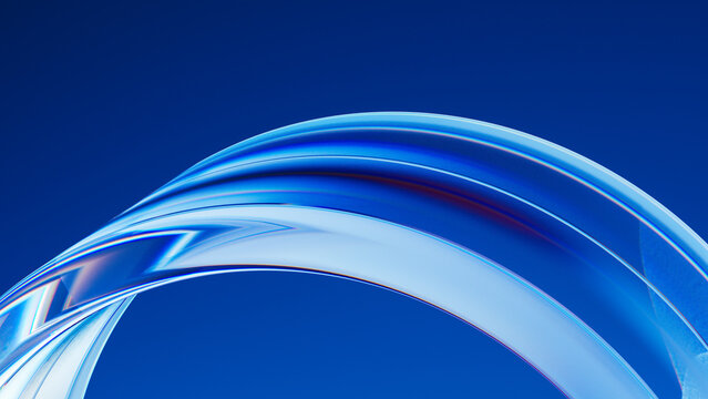 3D glass background with circular patterns and tech design