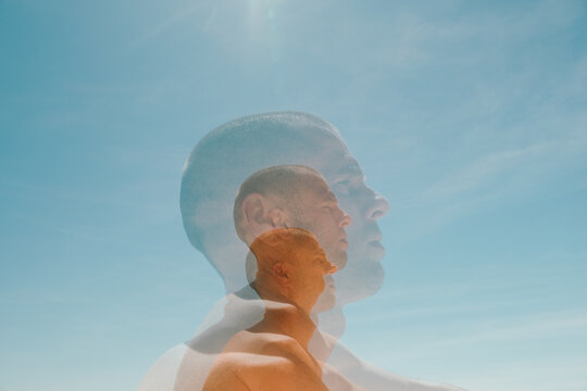 Multiple Exposure Mood Concept Portrait