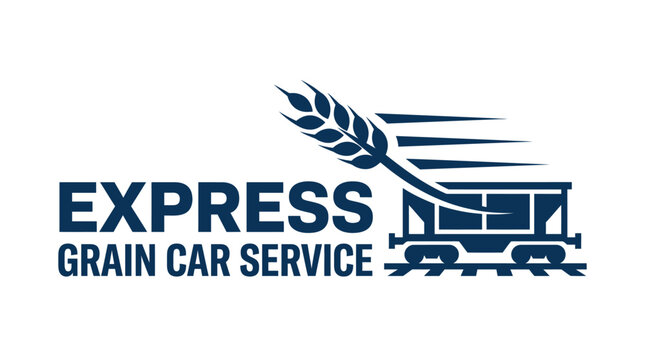 Express Grain Car Service logo with wheat stalk and train car