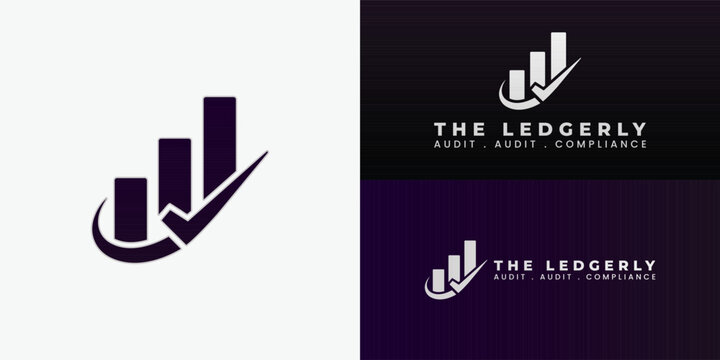 A minimalist logo for a software company featuring an ascending bar chart integrated with a tick, symbolising financial accuracy, audit assurance, compliance, growth, and data-driven solutions.