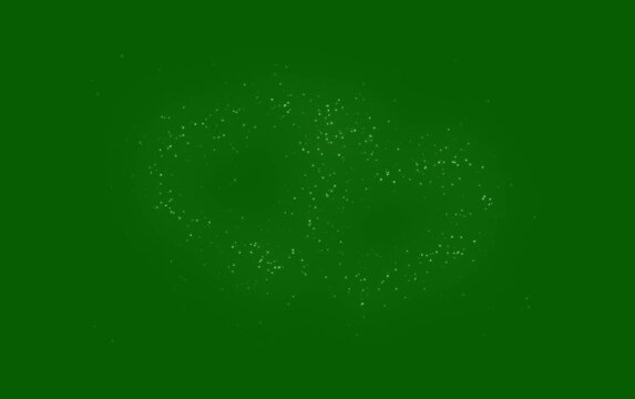 Happy Valentine&rsquo;s Day greeting animation, white partical glittering valentine 2 hearts, Creating Romantic White Heart Particle Motion in Smooth Flow, Particle glow seamless loop background.
