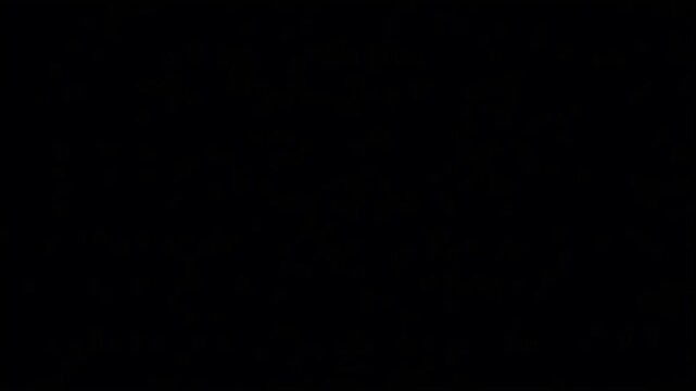 Number three glowing cyan liquid water splash animation motion graphics element isolated on black background for digital video production