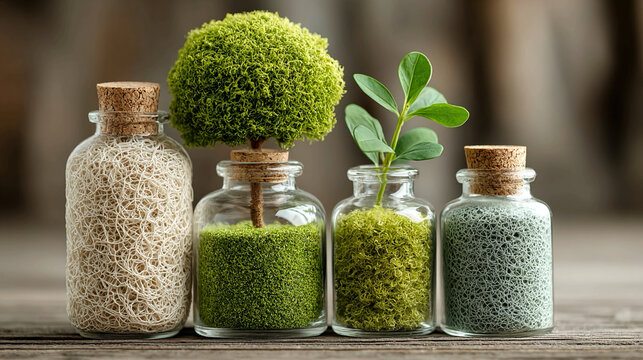 Traditional materials harm the environment, but biotechnology produces eco-friendly alternatives that are biodegradable and sustainable for long-term use.