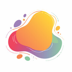 Fototapeta premium Abstract Gradient Blob Shapes with Dotted Lines