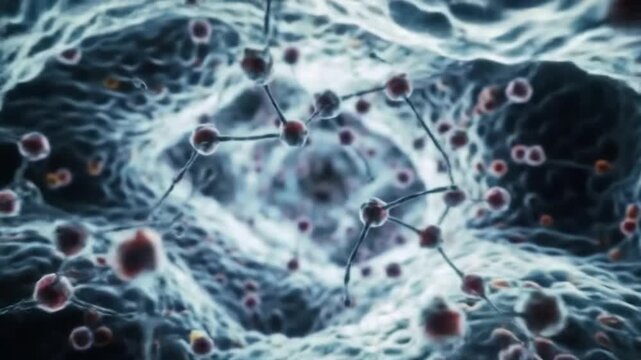 Photorealistic 3D animation of epithelial cells functioning as the first line of defense for the human body tightly packed skin cells with realistic biological textures and translucent membranes micro