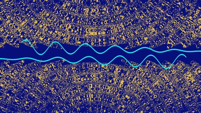 Abstract Blue Audio Wave Motion Graphics Background with Particle Texture