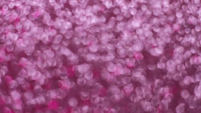 Shimmering texture. Blur confetti light. Pink purple flare leak defocused beam reflection. Color abstract bokeh flicker luminosity background.