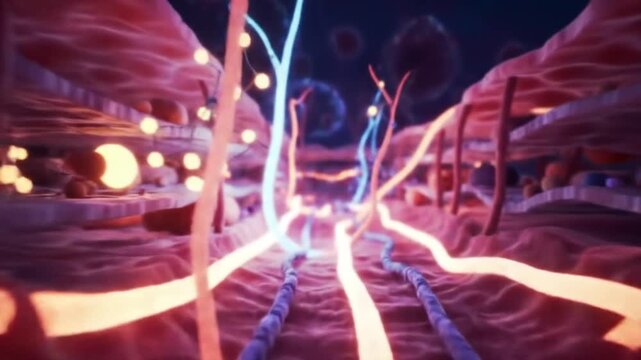 Modern cinematic 3D medical animation featuring epithelial cells forming protective barriers throughout the body realistic cellular layers with detailed membranes and biological textures pathogens blo