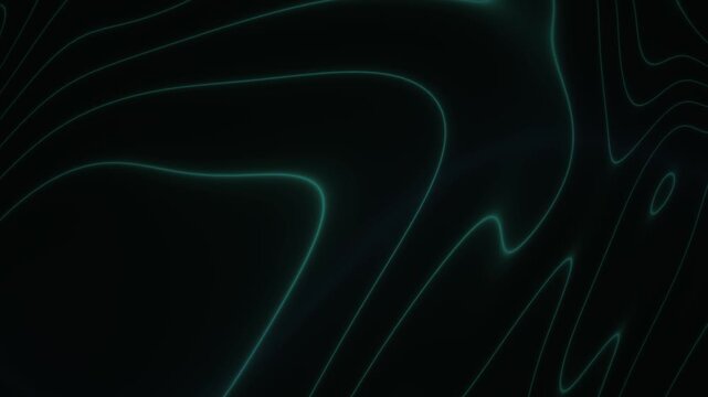 Abstract topographical map animation with glowing lines on dark background