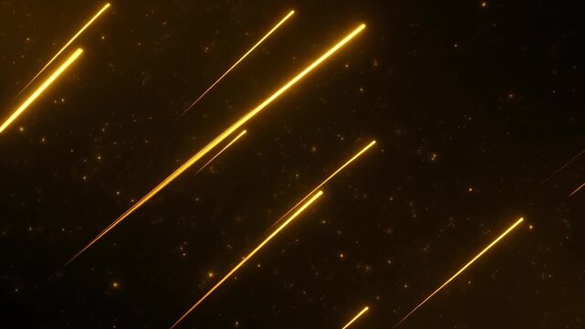 Minimal light streaks drifting through floating space dust with warm ambient glow and calm motion