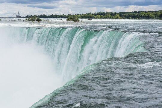 Overview over Horseshoe falls, Canadian Falls, Niagara Falls, Ontario, Canada