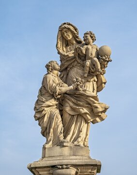 Statue of Saint Anne, Charles Bridge, Prague - Praha, Czech Republic