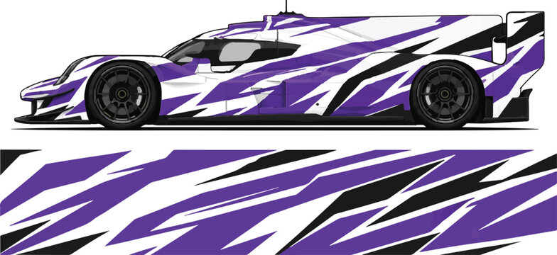 Purple and black racing car design 1.