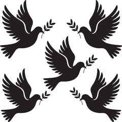 Fototapeta premium Dove silhouettes
