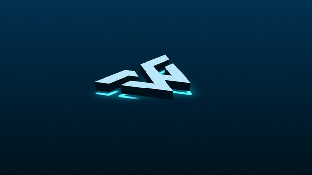 Neon Assembly 3D Logo Reveal Gradient Brand Intro Dark Background