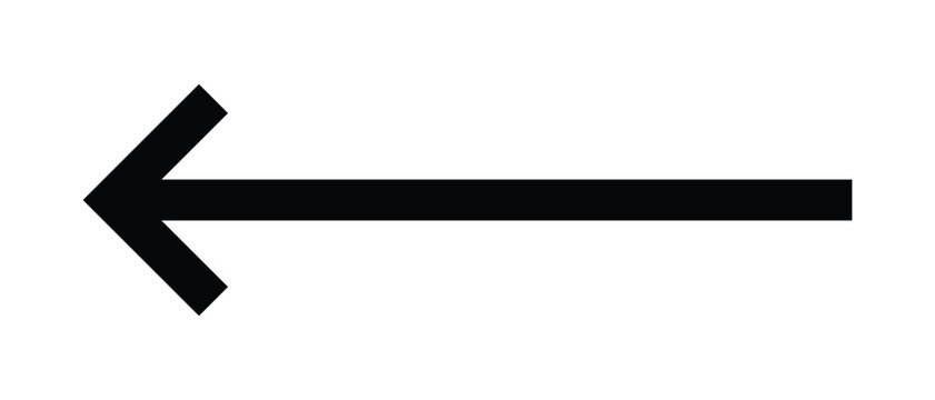  abstract black left arrow symbol vector design..