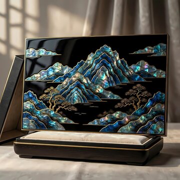 Premium Chinese Lacquerware Art with Mother of Pearl Inlay