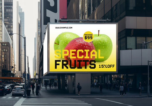 Fruit Promo Billboard Mockup