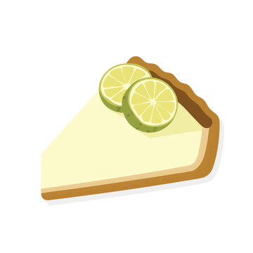 Delicious Key Lime Pie Slice Fresh Citrus Dessert