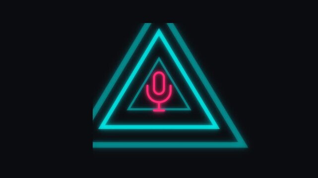 Retro Sunset Microphone Animation