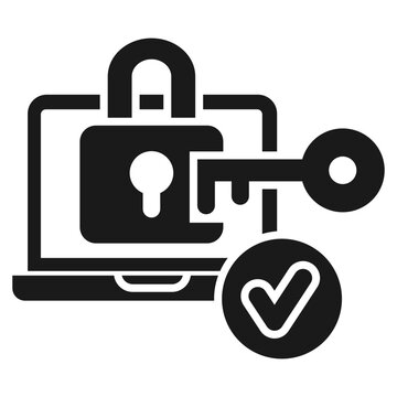 authentication black icon
