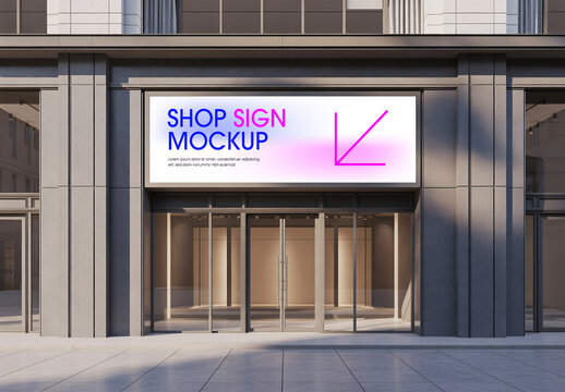 Shop Sign Mockup