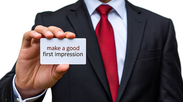 Professional first impression and business communication concept