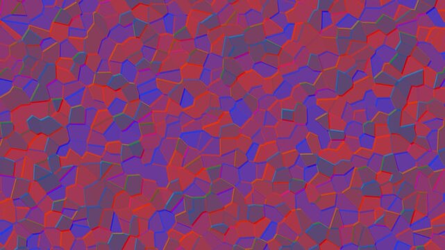 Abstract Mosaic Pattern: A vibrant and colorful abstract mosaic pattern featuring interlocking geometric shapes in shades of red and purple, creating a visually dynamic and textured design.