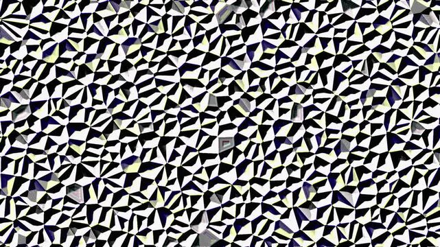 Geometric Pattern: A dynamic tessellation of abstract geometric shapes in black and white, creating a captivating visual texture and a sense of ordered complexity.