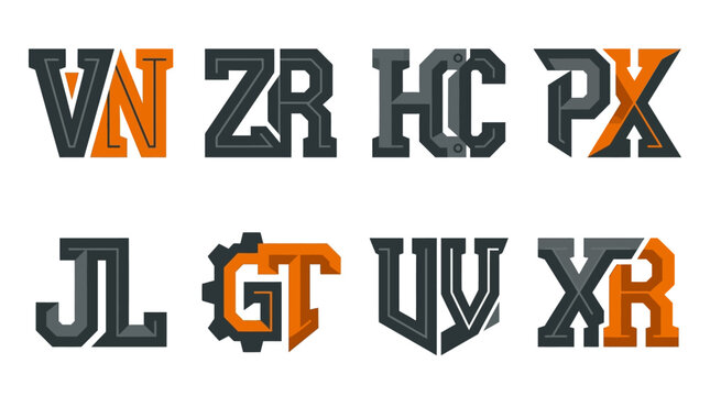 Distressed Metallic Letters Typography Design.