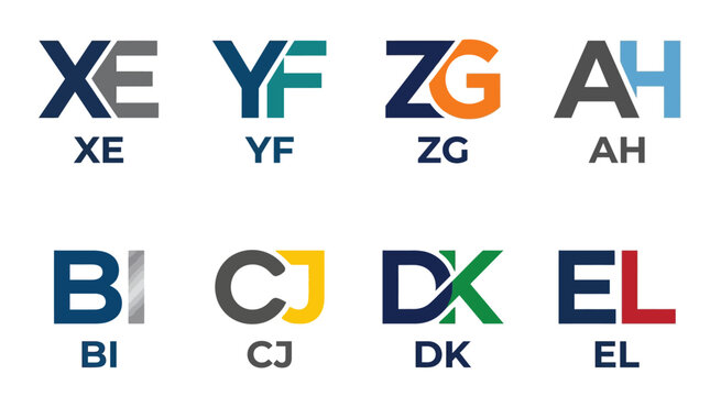 Colorful Letters and Alphabets Logos.