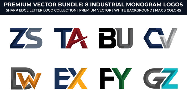 Industrial Monogram Logos Collection.