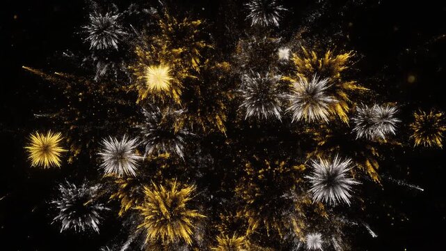 ゴールド&times;シルバーのラメミックス爆発
