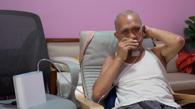 Home-recovery patients use portable oxygen concentrators to assist with breathing.
