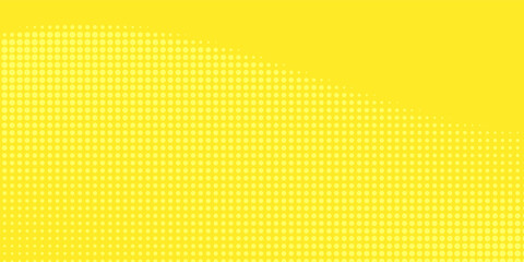 Fototapeta premium Pop art lemon yellow background with halftone patterns in comic book style, vector.