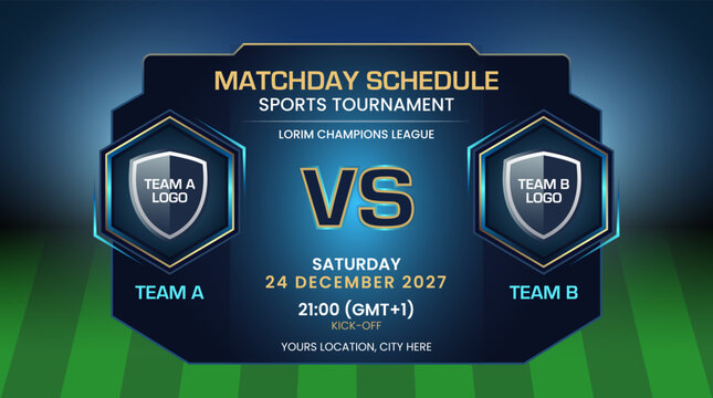 Broadcast Score and Tournament Scoreboard Overlay Vector Template for Live Streaming