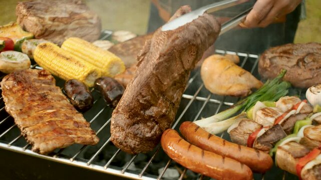 Asado Chile grill fiestas patrias Meat vegetables fire