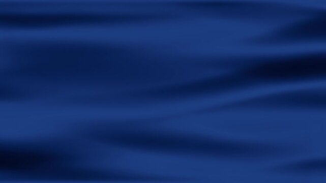 Midnight Royal Blue Silk Fabric Waves with Elegant Flowing Motion Background